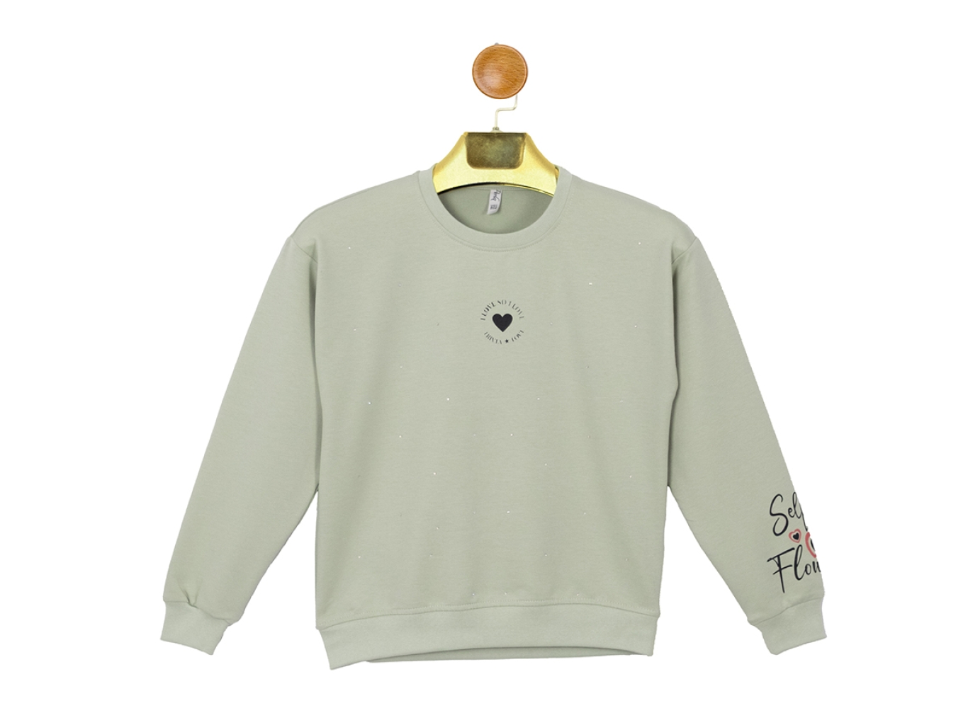KALP BASKILI TAŞLI SWEAT 5-6-7-8 YAŞ
