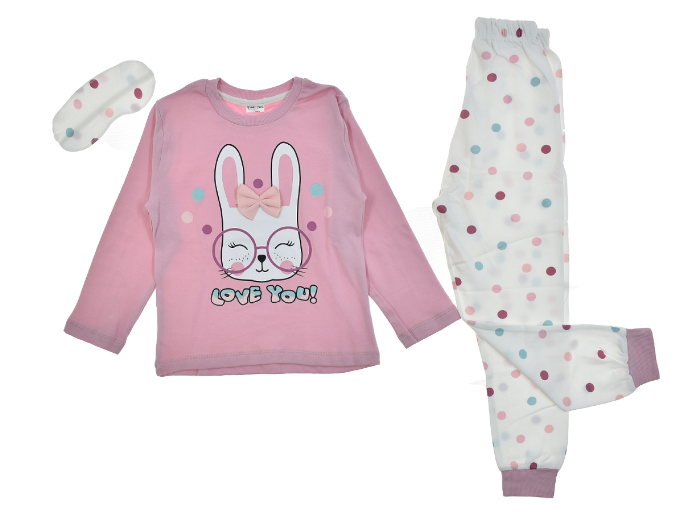 GÖZLÜKLÜ TAVŞAN  4LÜ SERİ PIJAMA TAKIM  7-8-9-10  YAŞ