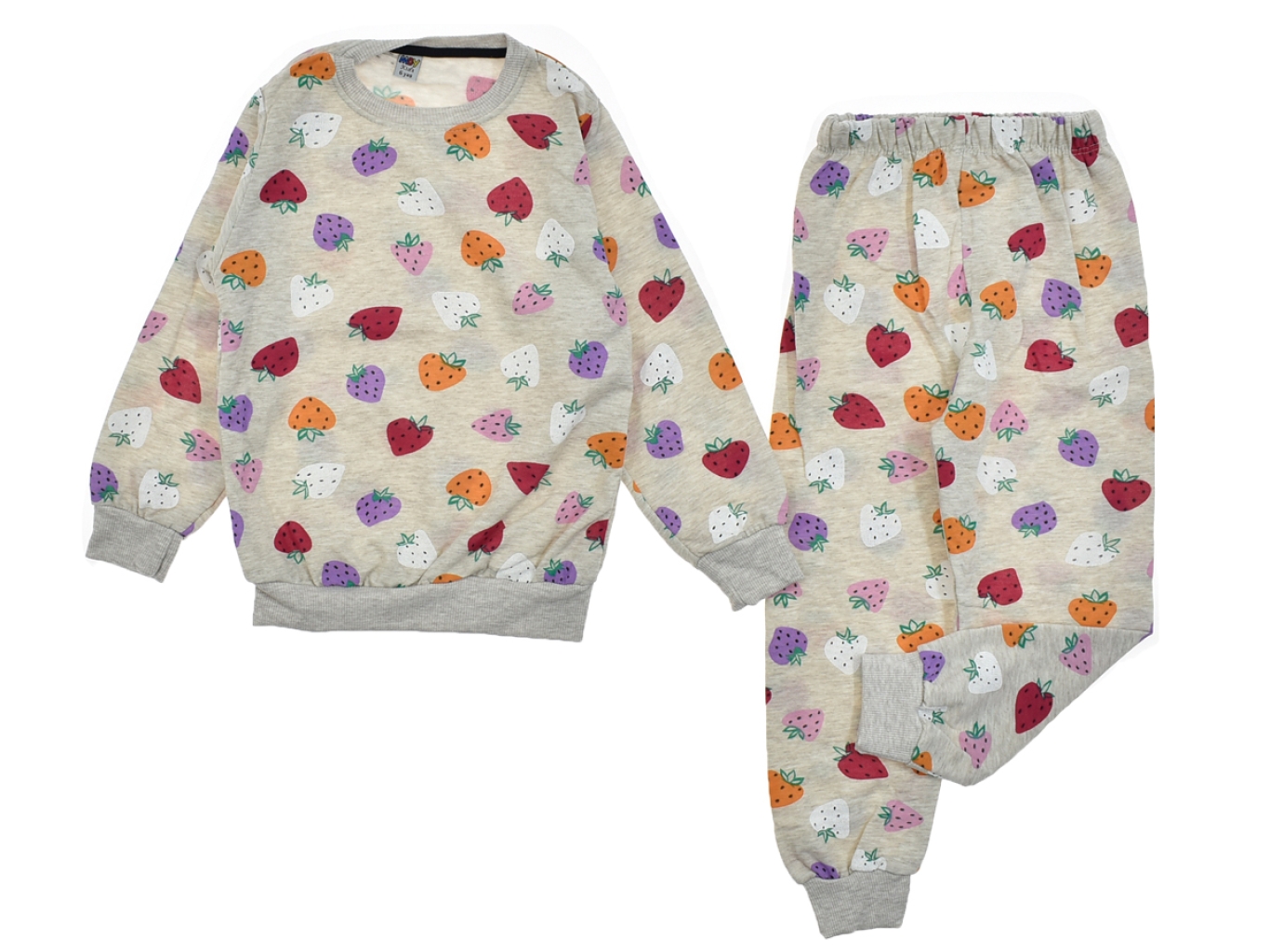 BASKILI ŞARDONLU PİJAMA TAKIM 3-4-5-6-7  YAŞ