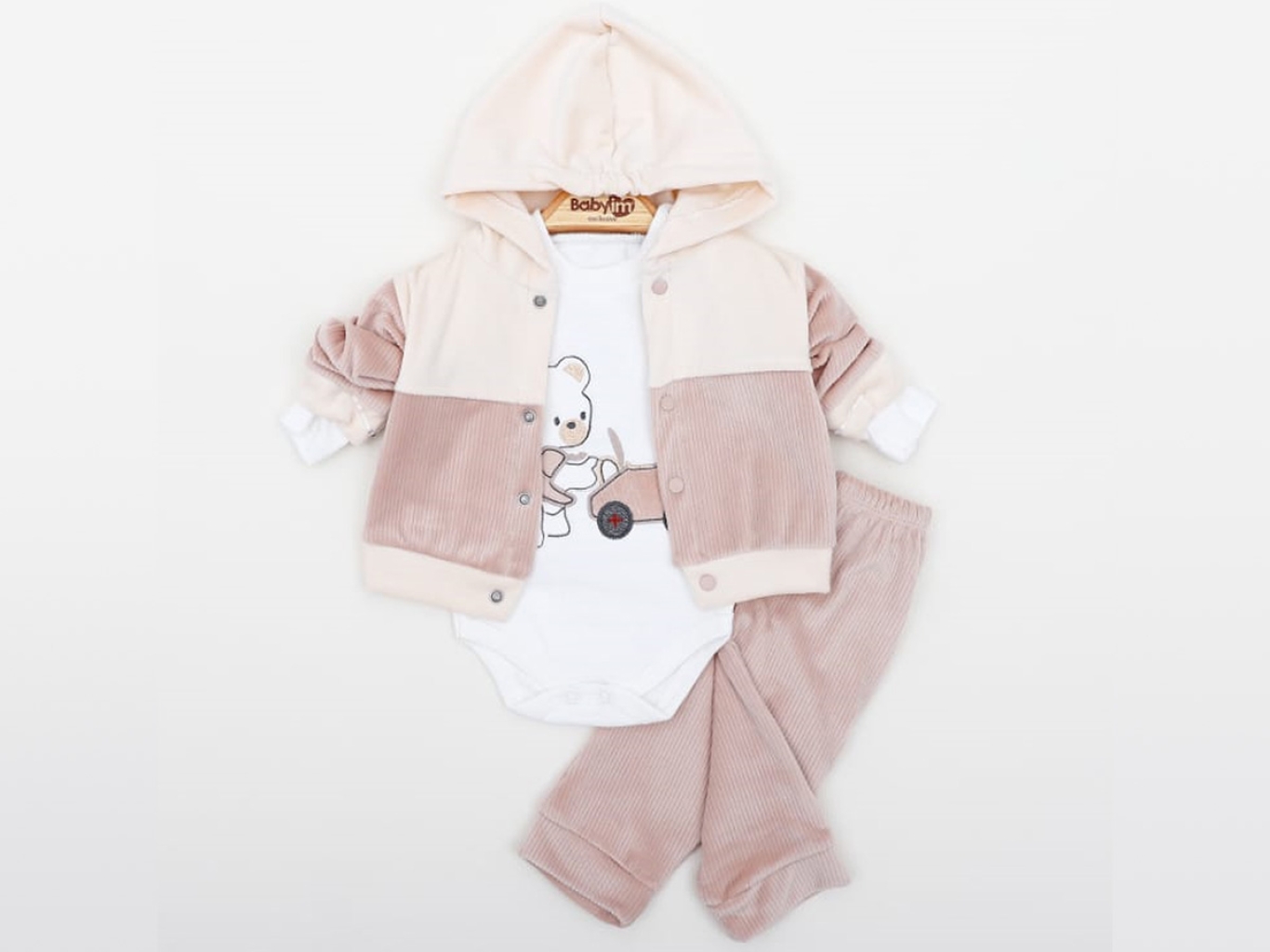 AYICIKLI 3LÜ KAPŞONLU TAKIM  3-6-9  AY