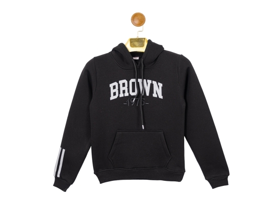 BROWN BASKILI KAPŞONLU SWEAT 13-14-15-16  YAŞ