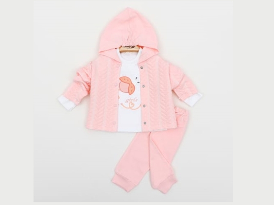 KUŞLU 3LÜ KAPŞONLU TAKIM 6-9-12  AY