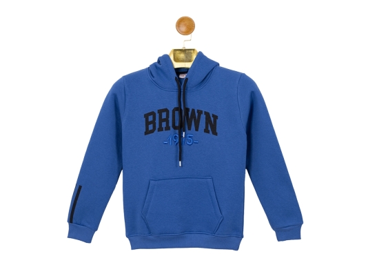 BROWN BASKILI KAPŞONLU SWEAT 9-10-11-12  YAŞ
