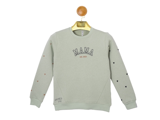 MAMA BASKILI SWEAT 5-6-7-8  YAŞ