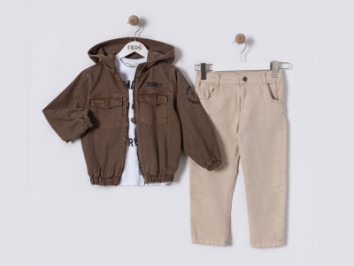 AUTHENTİC BASKILI 3LU TAKIM 8-9-10-11  YAŞ