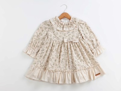 ETEK UCU FIRFIRLI ELBİSE 2-3-4-5  YAŞ