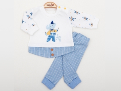 FİLLİ GÖMLEK DETAYLI 2Lİ SWEAT TAKIM  3-6-9  AY