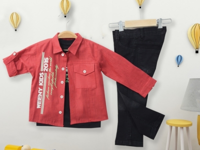 GÖMLEKLİ 3”LÜ TAKIM 1-2-3-4  YAŞ