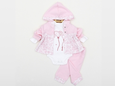 KAPLİ 3LÜ KAPŞONLU TAKIM  3-6-9  AY