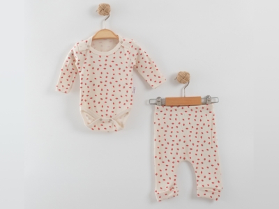 MİNİK ÇİLEK İKİLİ BADY TAKIM 3-6-9  AY