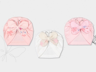 PENYE KELEBEKLİ BONE 3-6-9-12  AY