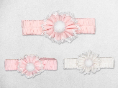 PENYE PONPON ÇİÇEK SAÇ BANDI 3-6-9-12  AY