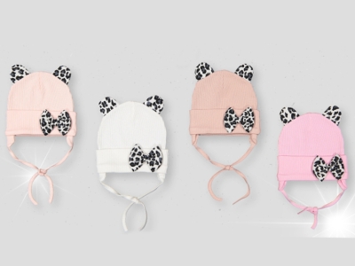 RAPORLU LEOPARLI ŞAPKA 3-6-9-12  AY