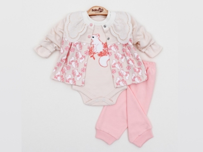 SİNCAPLI YAKA DETAYLI 3LÜ TAKIM  3-6-9  AY