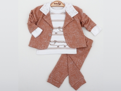 TİMSAHLI 3LÜ CEKET TAKIM  3-6-9  AY