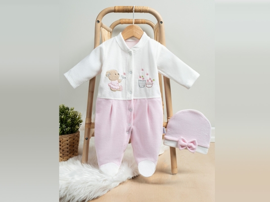 AYI SAKSIDA ÇİCEK NAKIŞLI  TULUM  3-6-9  AY