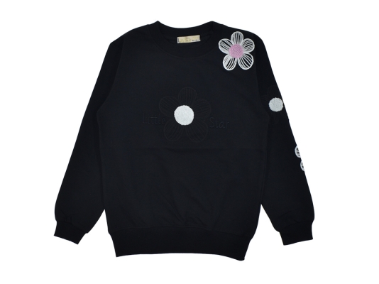 ÇİÇEK NAKIŞLI SWEAT 5-6-7-8  YAŞ