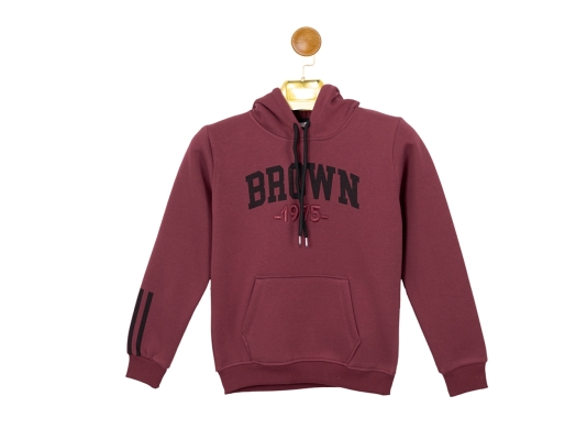 BROWN BASKILI KAPŞONLU SWEAT 5-6-7-8  YAŞ