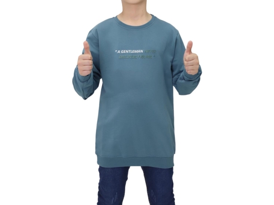 GENTLEMAN ENJEKSİYON BASKILI SWEAT TİŞÖRT  9-10-11-12  YAŞ